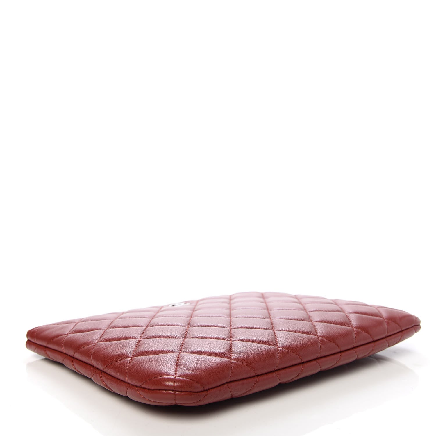 Chanel Lambskin Quilted Medium Cosmetic Case Red 4 of 8