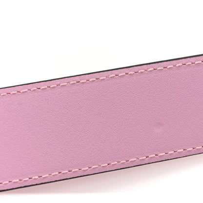 Gucci Plutone Calfskin Enamel Crystal Square G Snake 30mm Belt 80 32 Sugar Pink 6 of 6