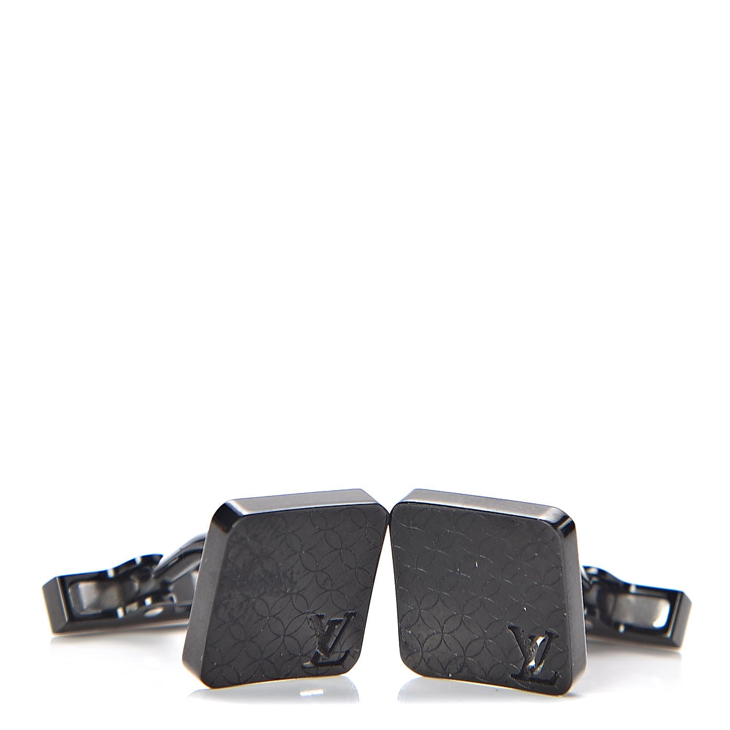 Louis Vuitton Steel Champs Elysees Cufflinks Black 1 of 3