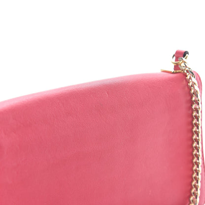 Burberry Calfskin Wallet On Chain Crimson Pink 8 of 11