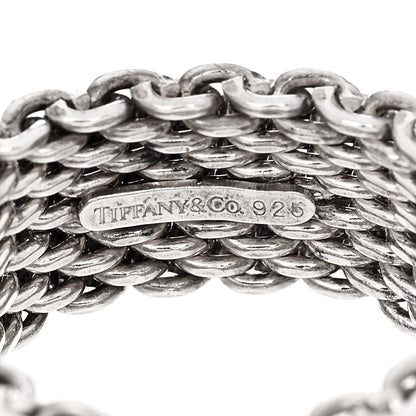 Tiffany Sterling Silver Somerset Mesh Ring 52 6 4 of 4
