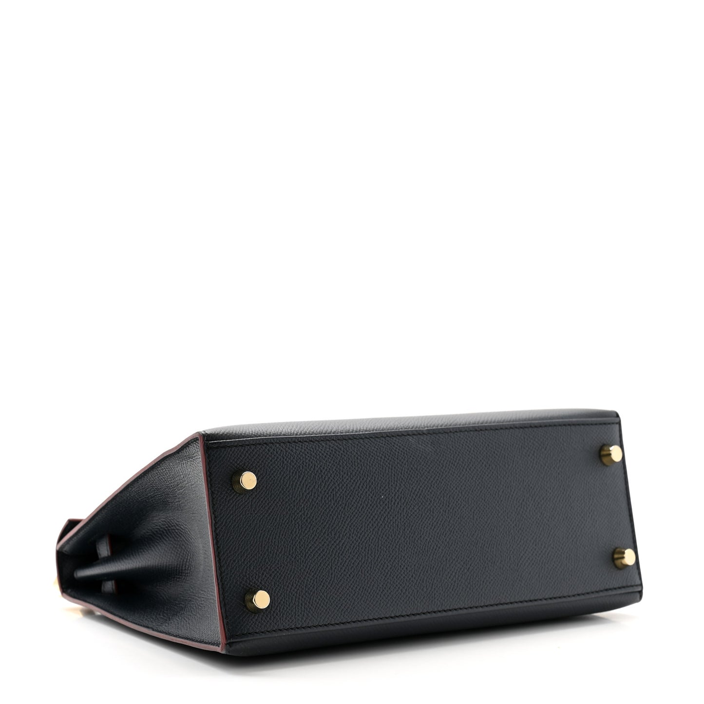 Epsom Contour Kelly Sellier 25 Bleu Indigo Rouge H