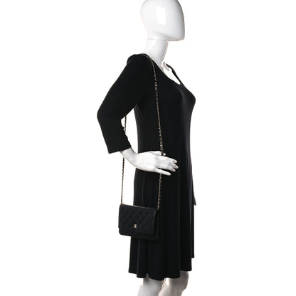 Chanel Caviar Quilted Wallet On Chain WOC Black 2 of 10