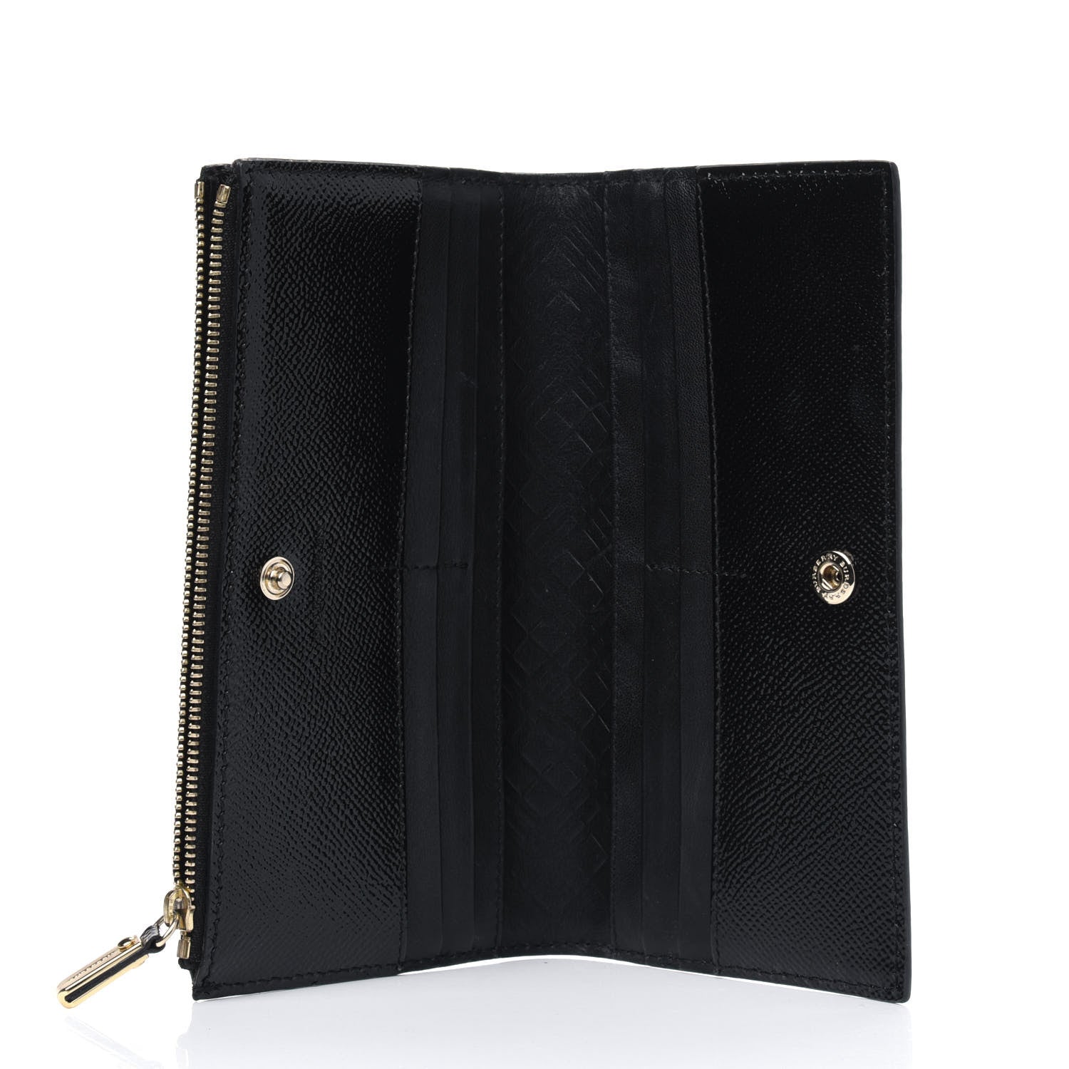 Burberry Patent Constantine Continental Wallet Black 3 of 4