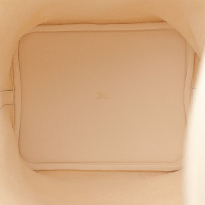 Hermes Taurillon Clemence Picotin Lock 22 MM Nata 5 of 12