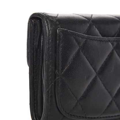 Chanel Lambskin Quilted Flap Card Holder Wallet Black 10 of 11