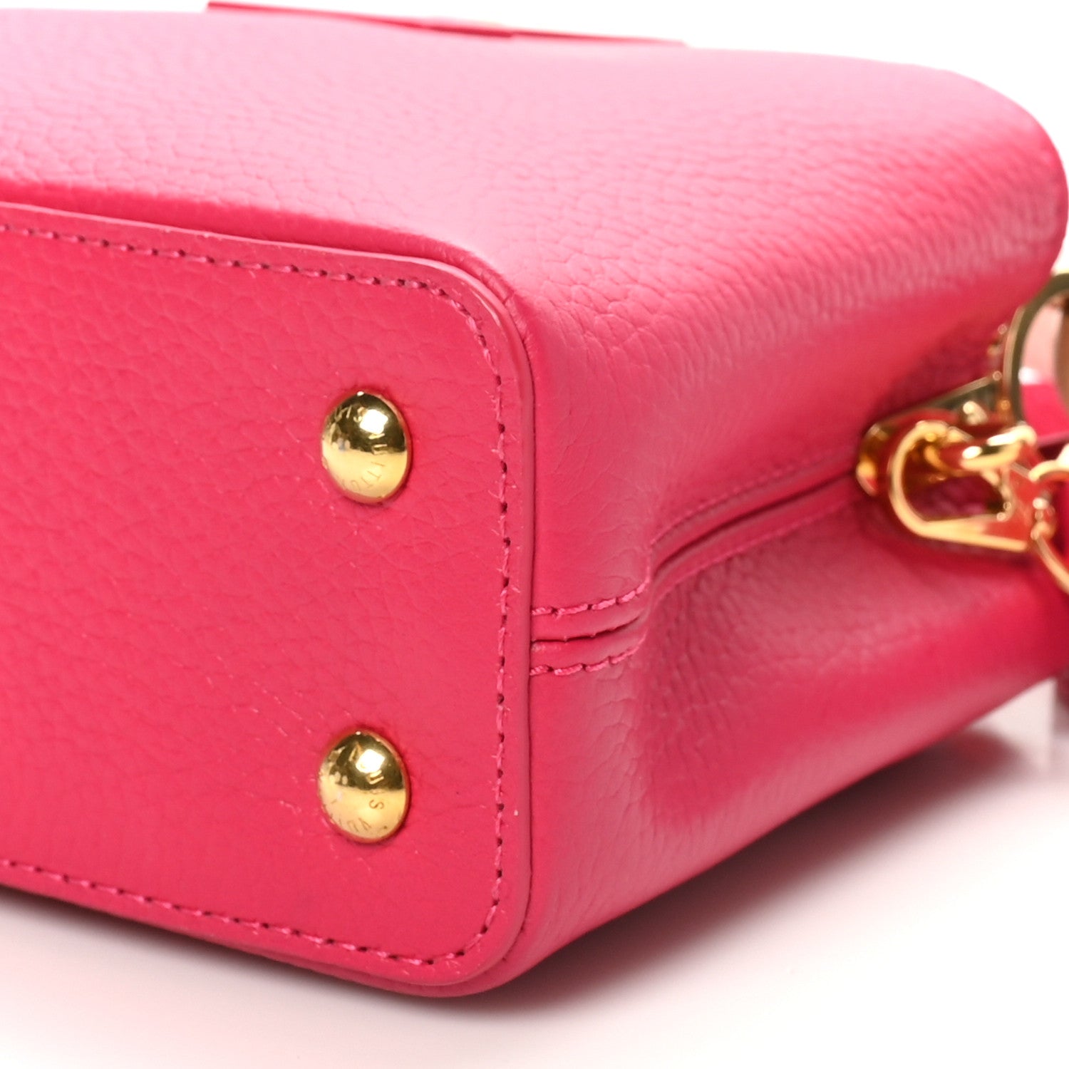 Louis Vuitton Taurillon Flower Chain Capucines Mini Rose Pondicherry 9 of 9