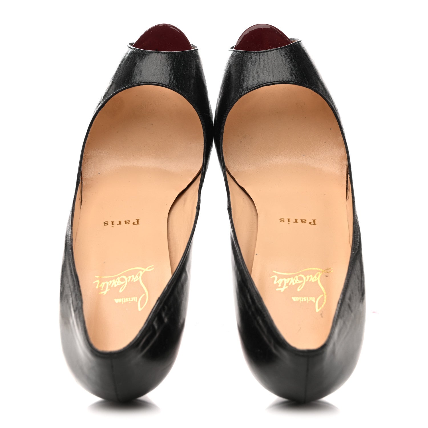 Christian Louboutin Kid Very Prive 120 Pumps 39 Black Red 1863839