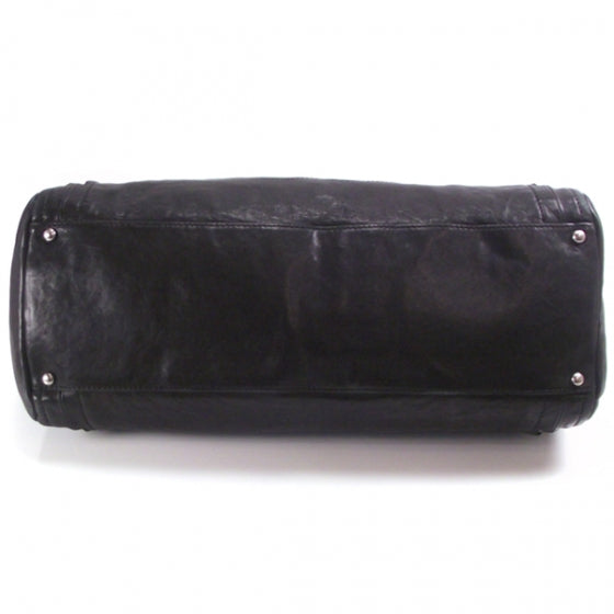 Luxe Ligne Modern Chain Hobo Black