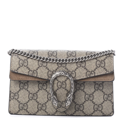 Gucci GG Supreme Monogram Super Mini Dionysus Shoulder Bag Taupe 1 of 10