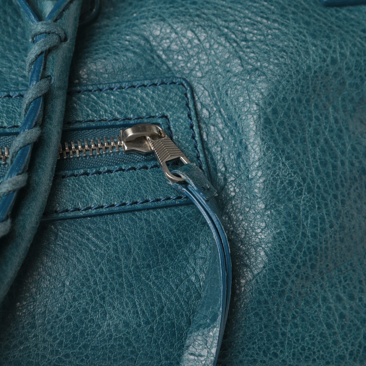 Balenciaga Agneau Classic Silver Hardware S Squash Boston Bleu Mineral 19 of 19