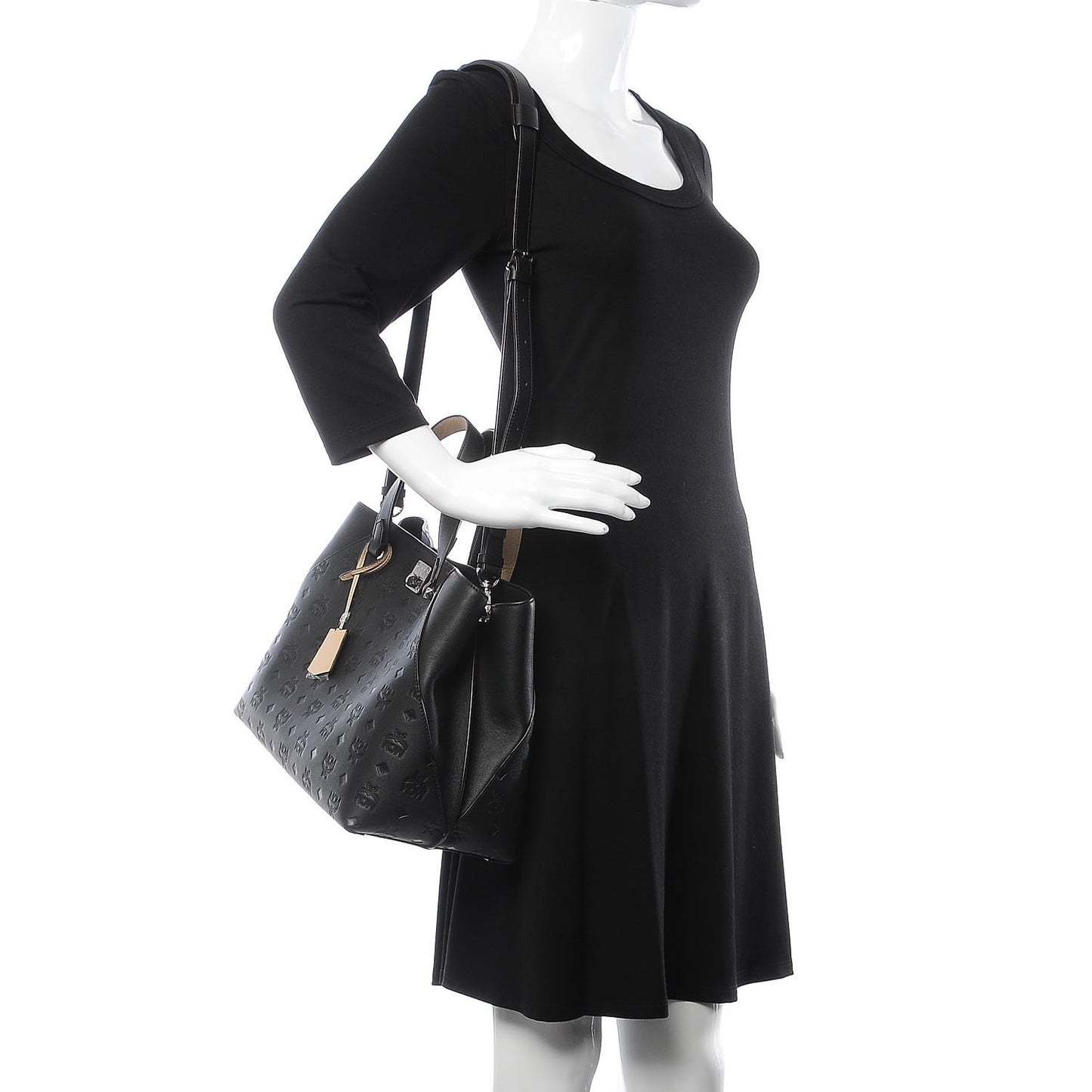 Calfskin Ottomar Monogram Large Essential Tote Black