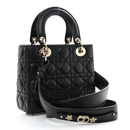 Christian Dior CHRISTIAN DIOR Lambskin Cannage Small My ABCDior Lady Dior Black 2 of 9