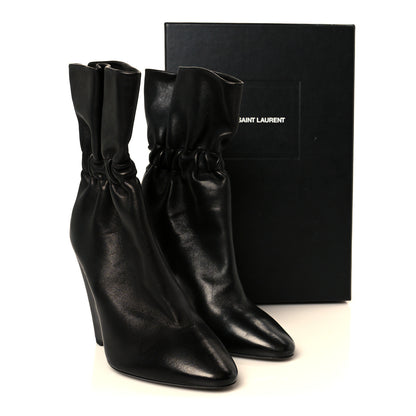 Saint Laurent Calfskin Etienne Ankle Boots 37 Black 10 of 10