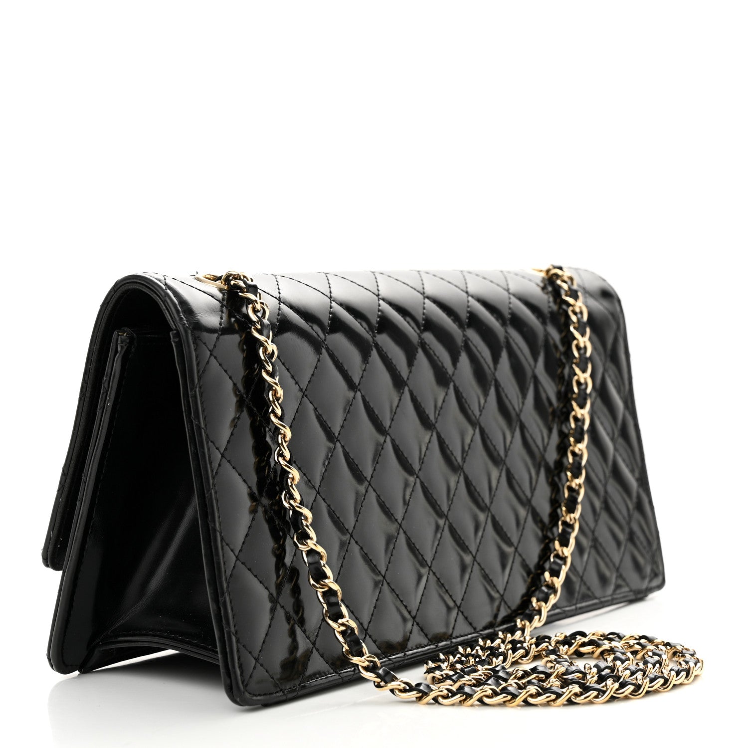 Chanel Patent Quilted Medium Single Flap Black 3 of 14