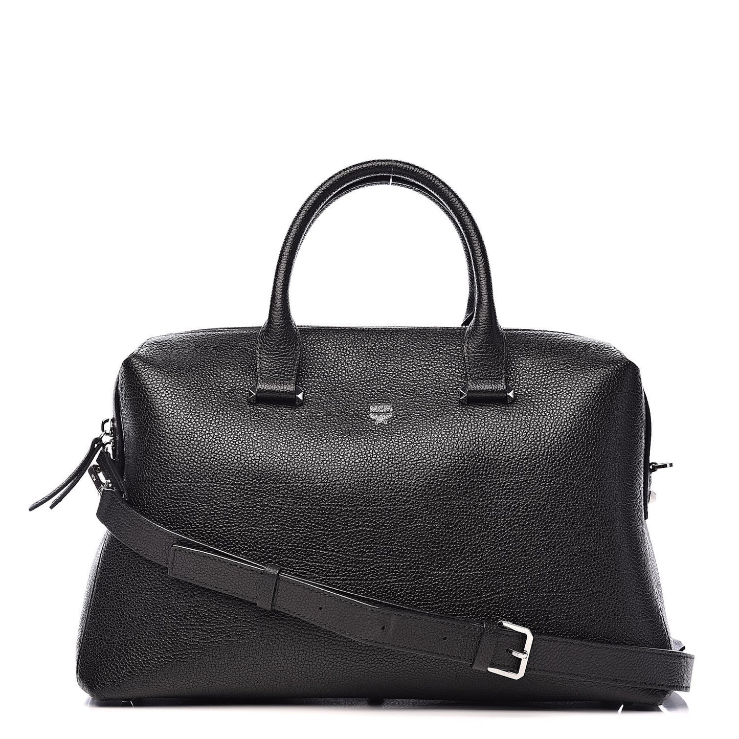 Grained Calfskin Large Ella Boston Black
