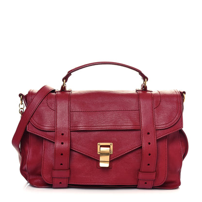 Proenza Schouler Lambskin Medium PS1 Satchel Red 1 of 13