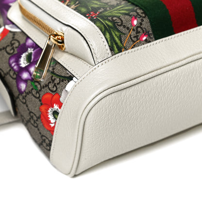 Gucci GG Supreme Monogram Flora Web Small Ophidia Day Backpack White 13 of 16