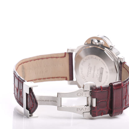 Panerai Stainless Steel Alligator 40mm Luminor Marina Automatic Watch Black PAM00048 6 of 8