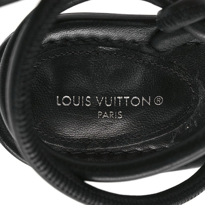 Louis Vuitton Lambskin Strappy Slingback Sandal 37 Black 7 of 7