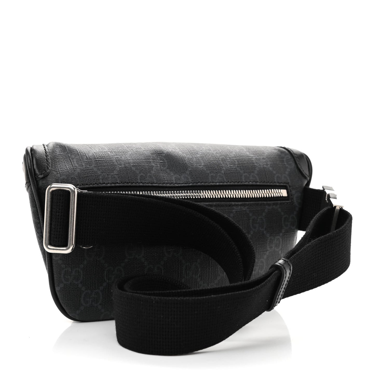 GG Supreme Monogram Textured Calfskin Retro Interlocking G Belt Bag Black