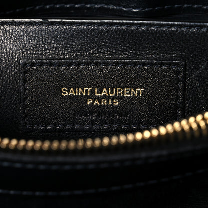 Saint Laurent Calfskin Y Quilted Monogram Small Loulou Chain Satchel Black 6 of 14