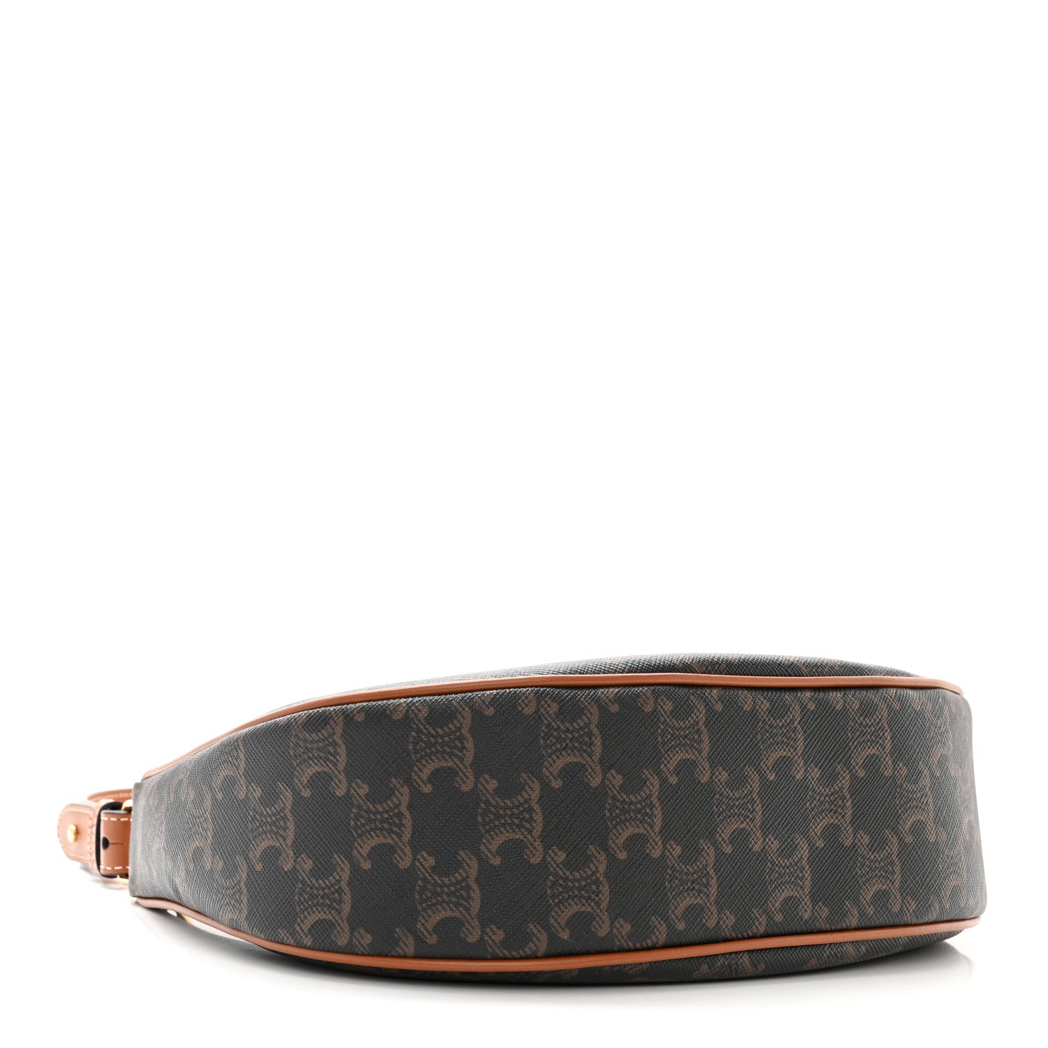 Celine Triomphe Canvas Calfskin Ava Shoulder Bag Tan 4 of 10