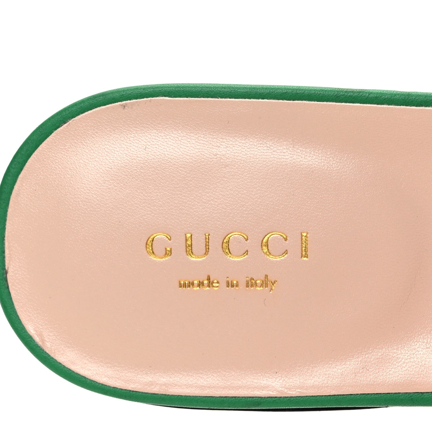 Gucci Cosmos Softy Calfskin Interlocking G Cut Out Slide Sandals 39 New Shamarock 9 of 12