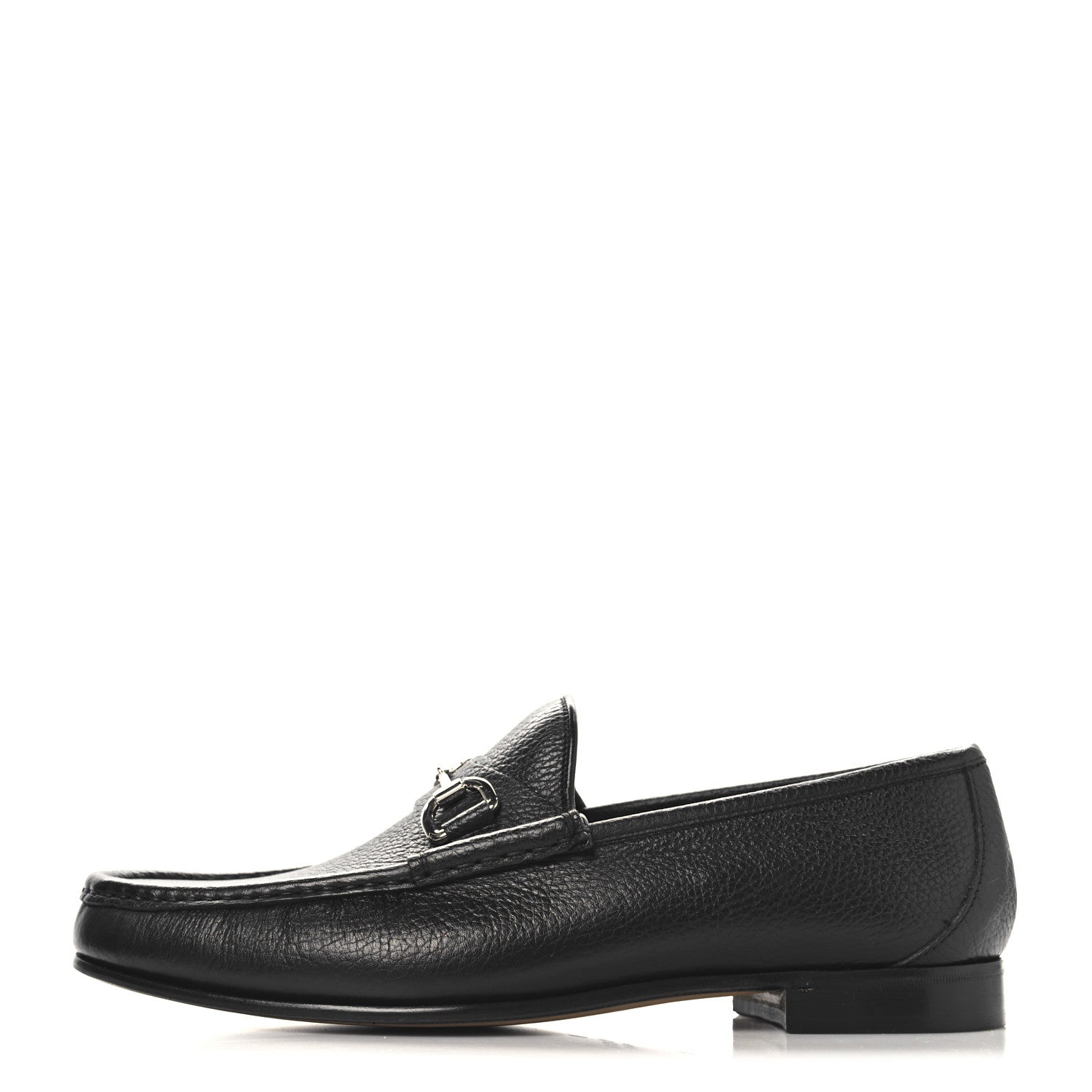 Gucci Road Calfskin Mens Horsebit Loafers 8.5 Black 1 of 9