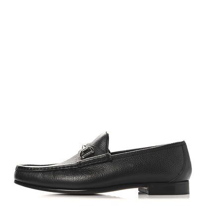 Gucci Road Calfskin Mens Horsebit Loafers 8.5 Black 1 of 9