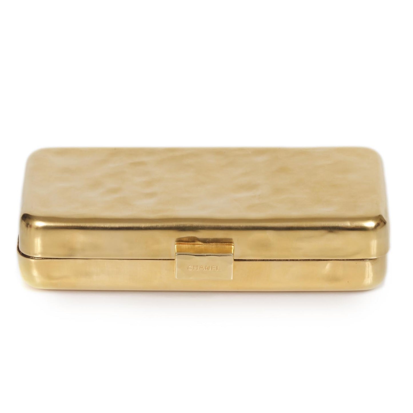 Hammered Metal Gold Bar Clutch RARE