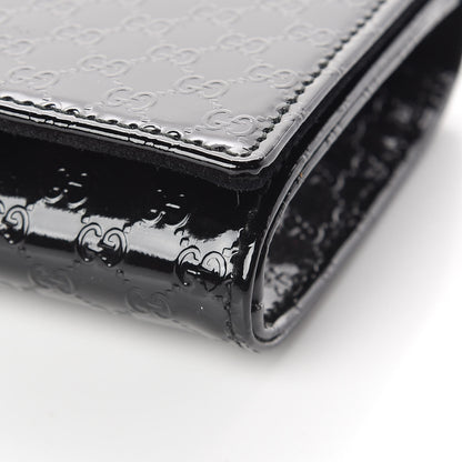 Gucci Patent Microguccissima Small Broadway Clutch Black 9 of 11