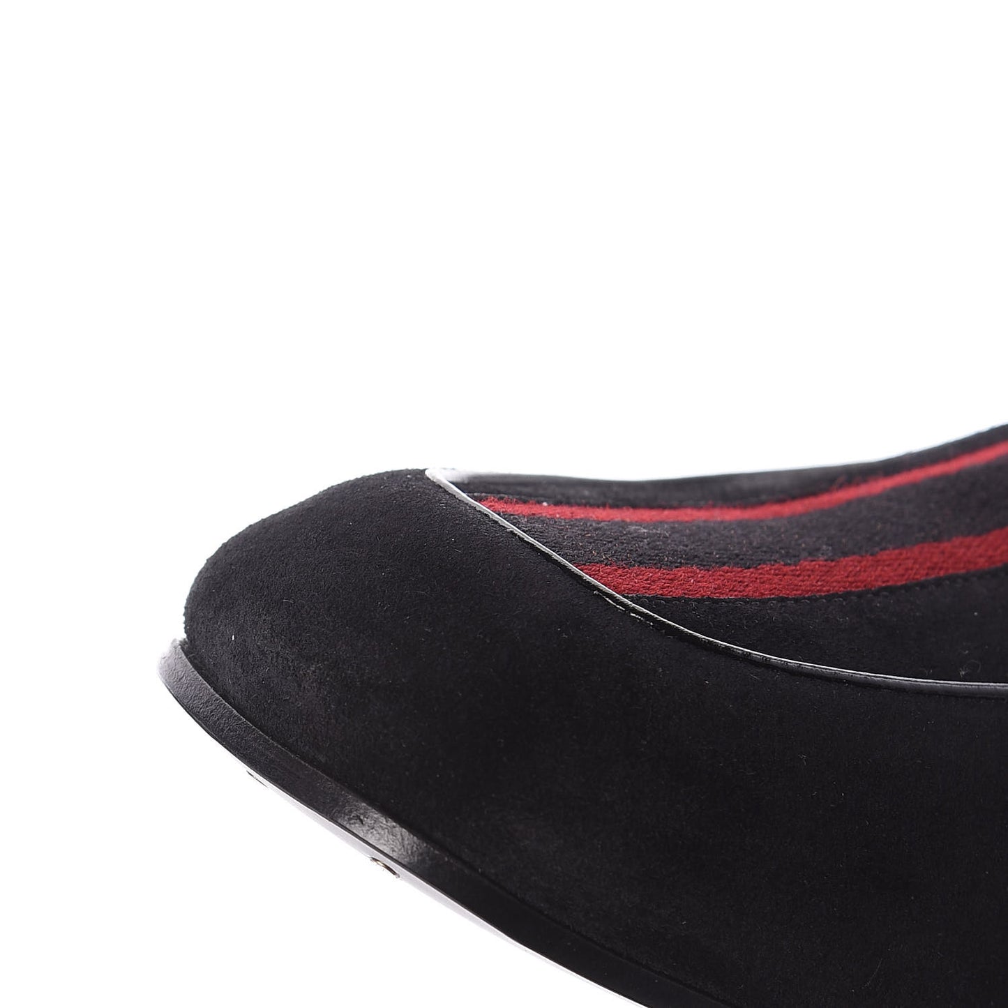 Suede Web Womens Loafers 42 Black