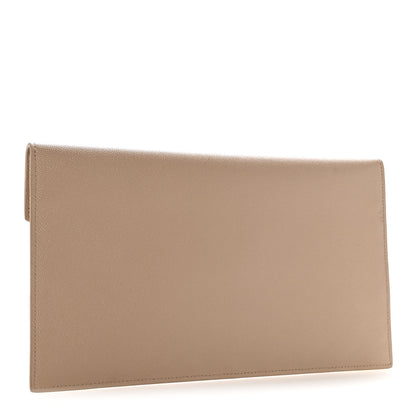 Saint Laurent Grain De Poudre Uptown Pouch Dark Beige 3 of 10