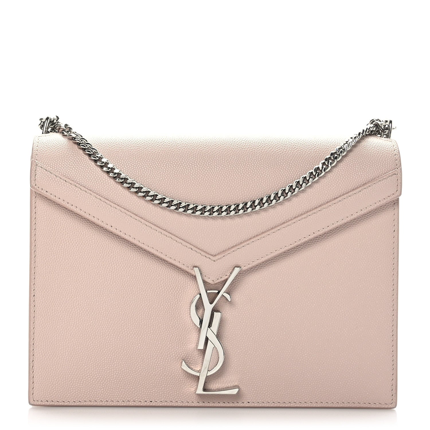 Saint Laurent Grain De Poudre Monogram Cassandra Clasp Bag Marble Pink 1 of 9