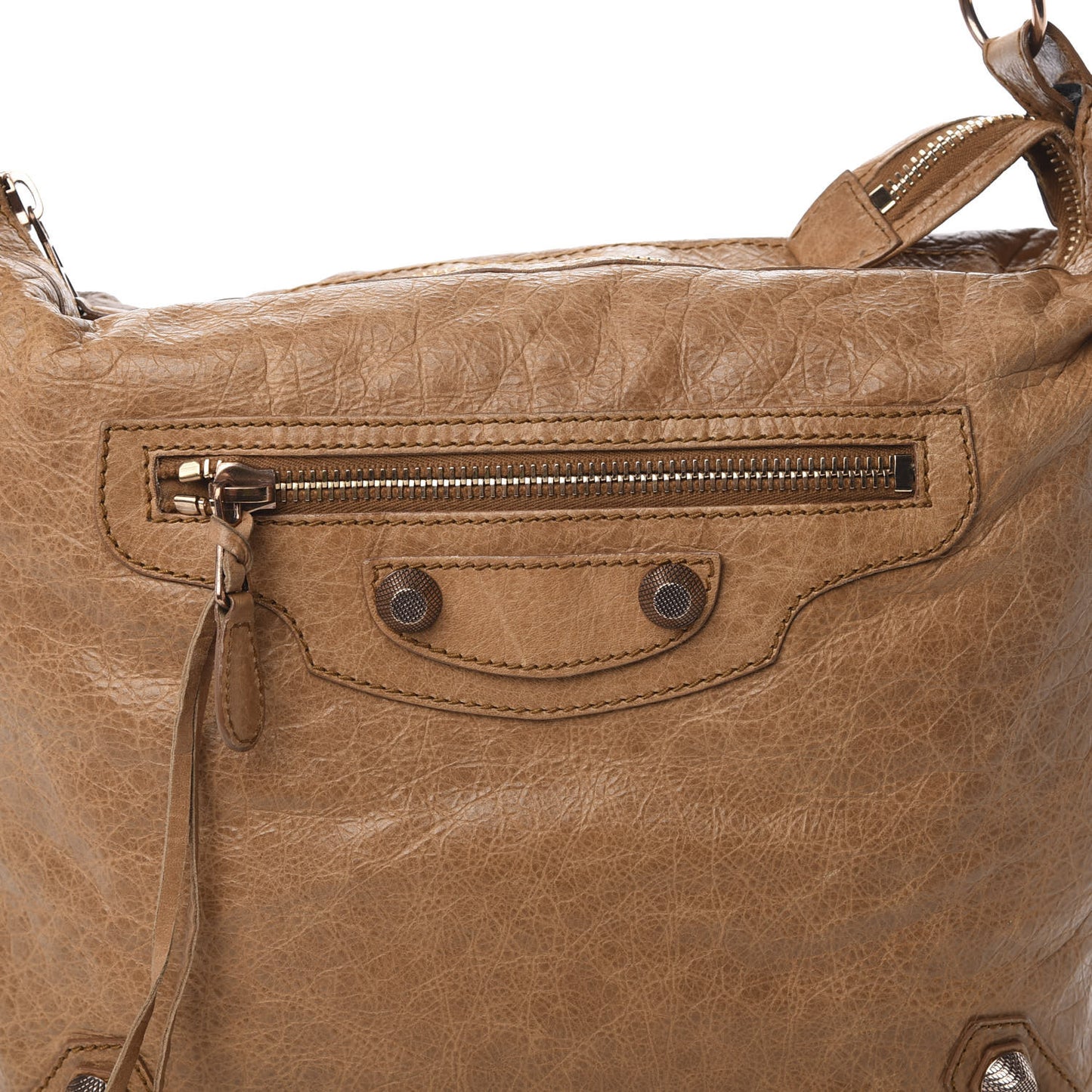 Agneau Giant 12 Rose Gold Hardware Day Hobo Havana Brown