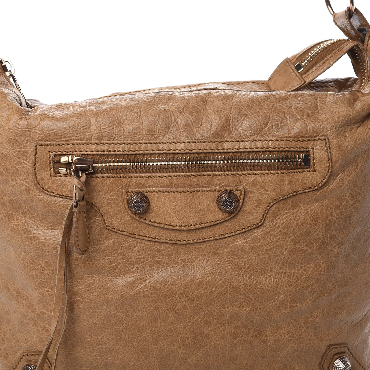 Balenciaga Agneau Giant 12 Rose Gold Hardware Day Hobo Havana Brown 7 of 14