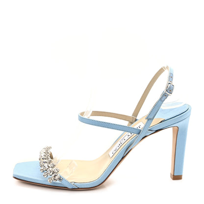 Jimmy Choo Satin Meira 85 Pumps 36 Dove Blue 1 of 8