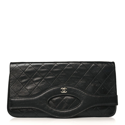 Chanel Shiny Crumpled Calfskin Large 31 Pouch Black 1 of 9