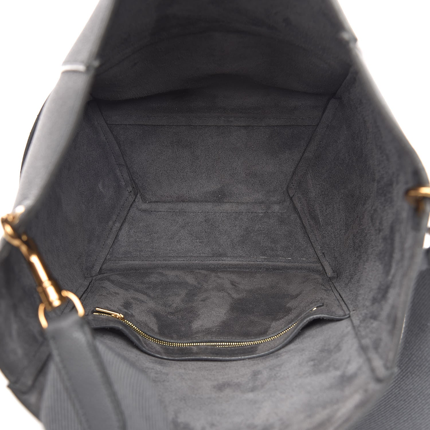 Celine Soft Grained Calfskin Sangle Bucket Bag Kohl 5 of 11