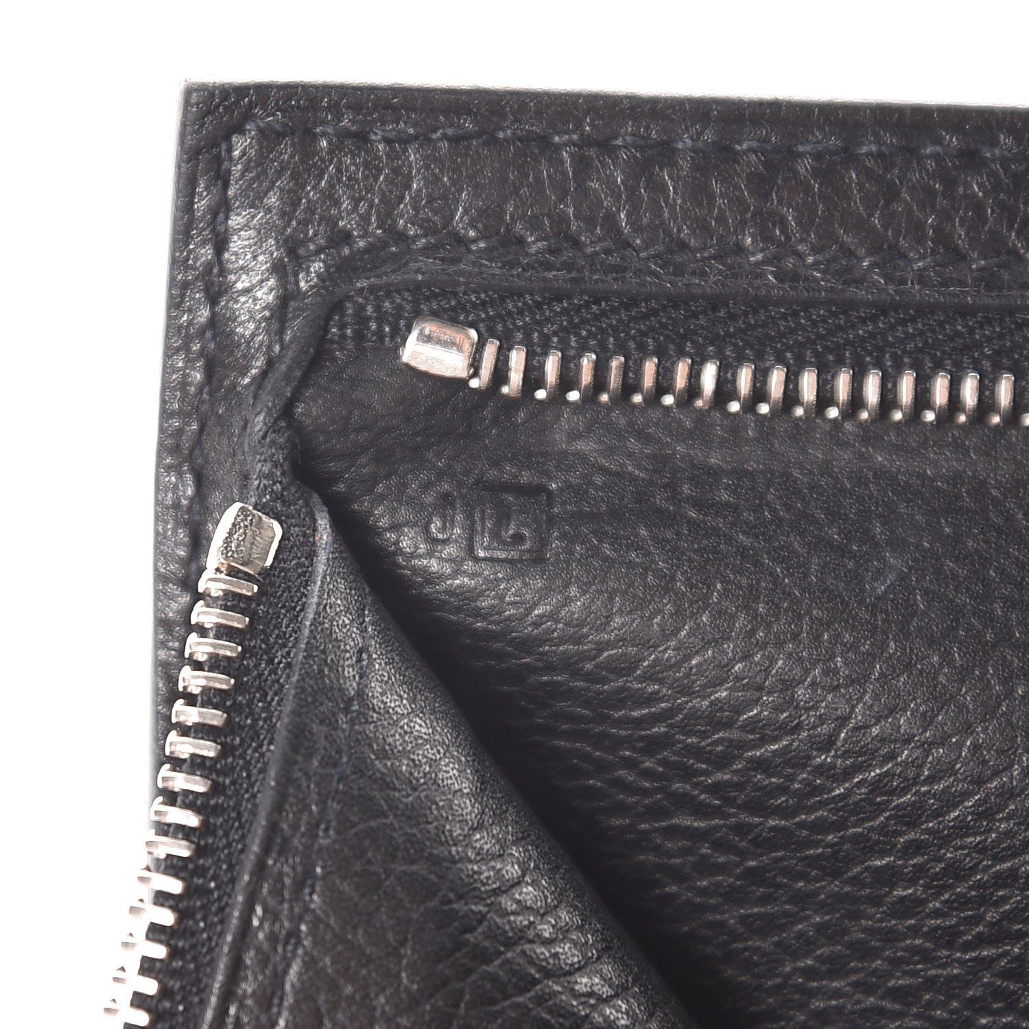 Hermes Taurillon Clemence Zip Zap Bi-Fold Wallet Black 8 of 9