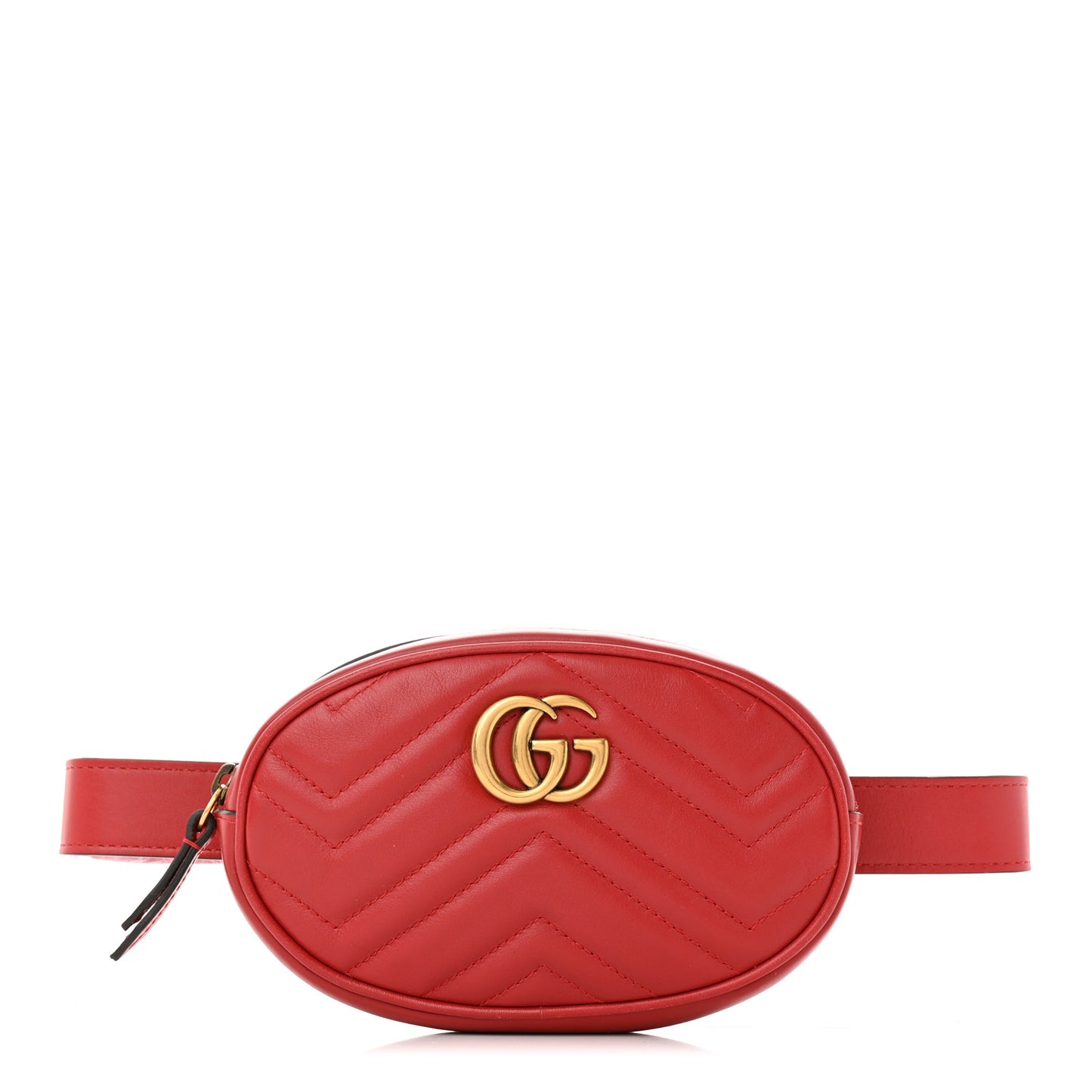 Calfskin Matelasse GG Marmont Belt Bag 85 34 Hibiscus Red