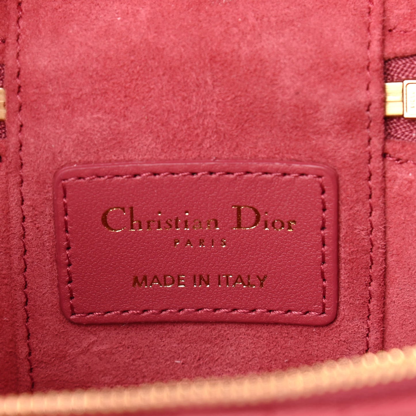 Lambskin Cannage Micro Vanity Case Strawberry Pink
