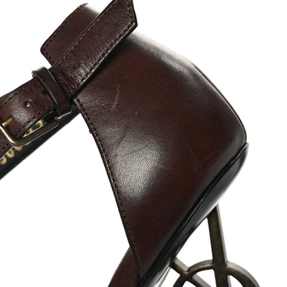 Saint Laurent Calfskin Opyum 110 Sandals 39 Brown 16 of 18