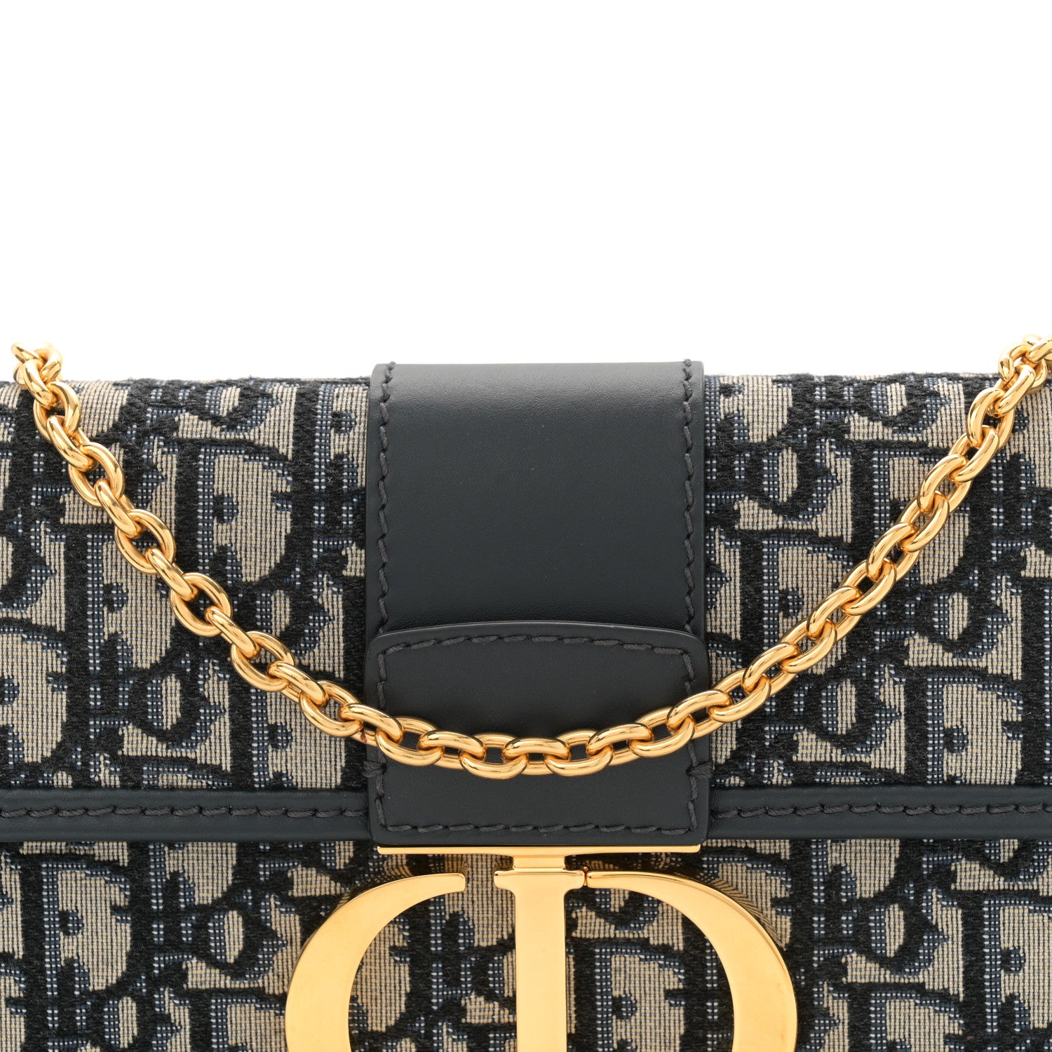 Christian Dior Oblique 30 Montaigne Chain Pouch Blue 8 of 12
