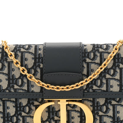 Christian Dior Oblique 30 Montaigne Chain Pouch Blue 8 of 12