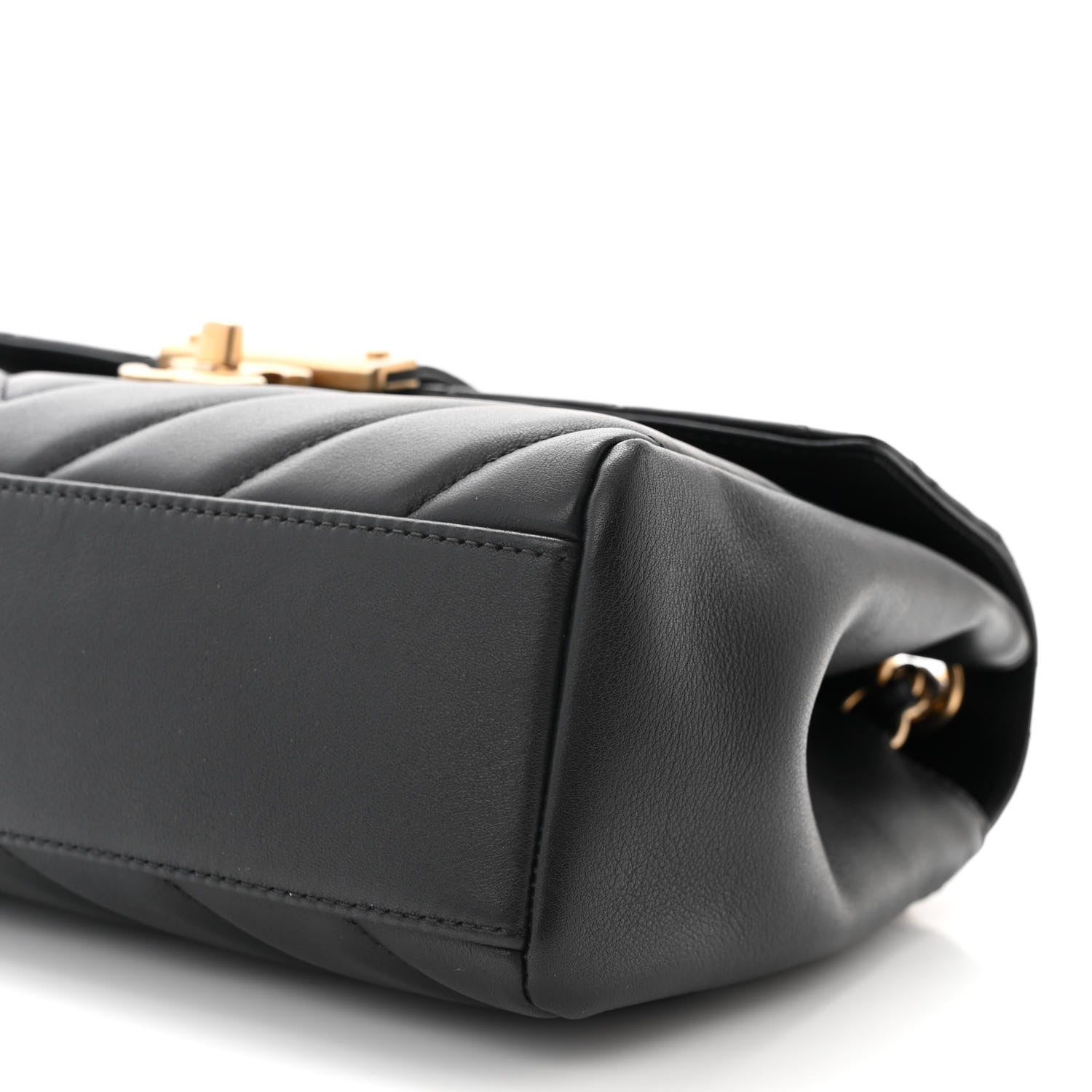 Chanel Calfskin Quilted Chevron In The City Bag Black 10 of 11