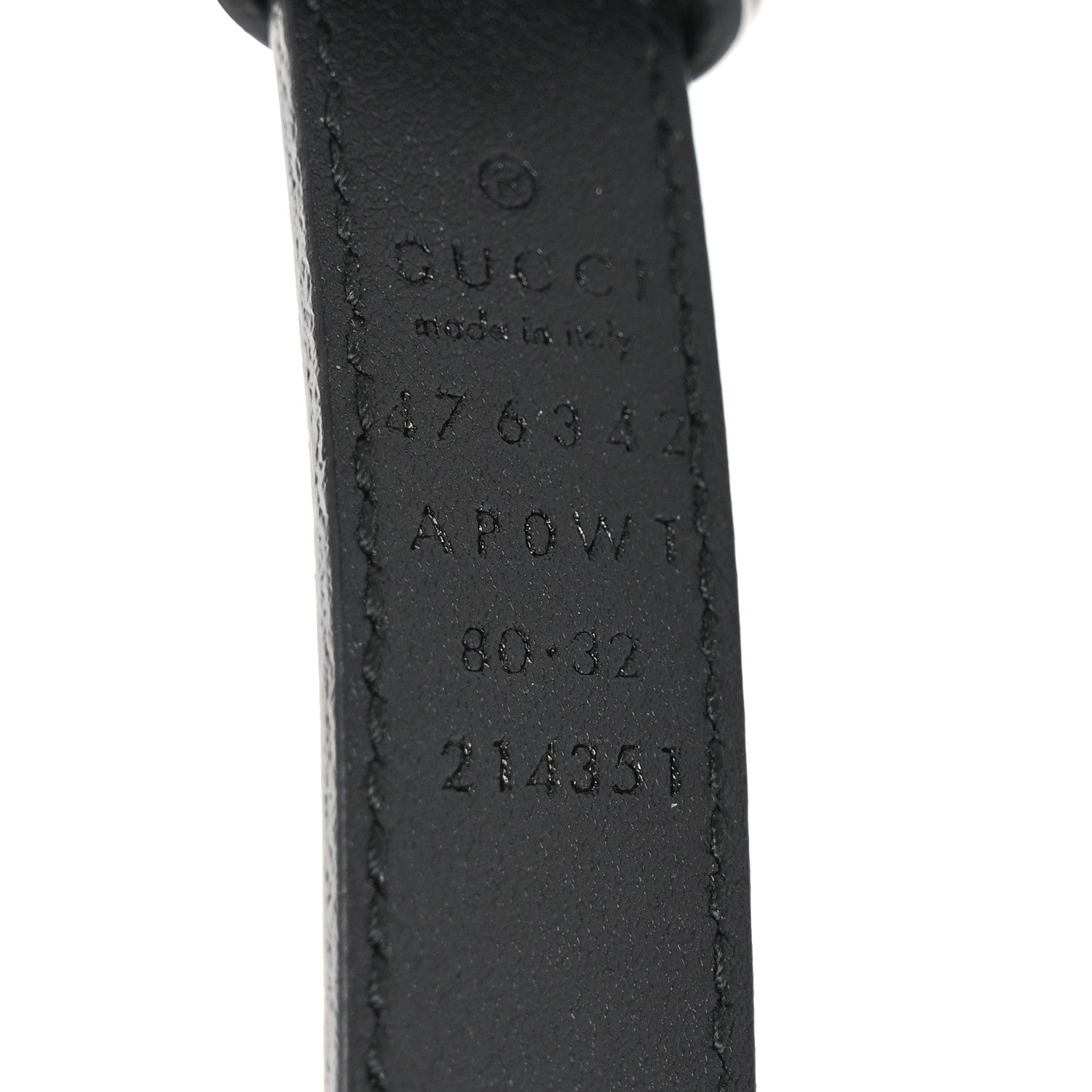 Gucci Calfskin Pearl Double G 95 38 Belt Black Cream 4 of 4