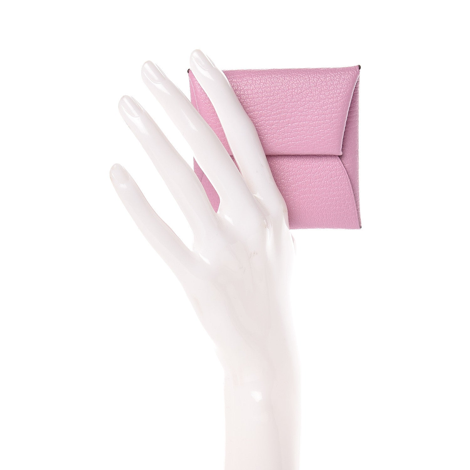 Hermes Chevre Mysore Bastia Coin Purse Mauve Sylvestre 2 of 8