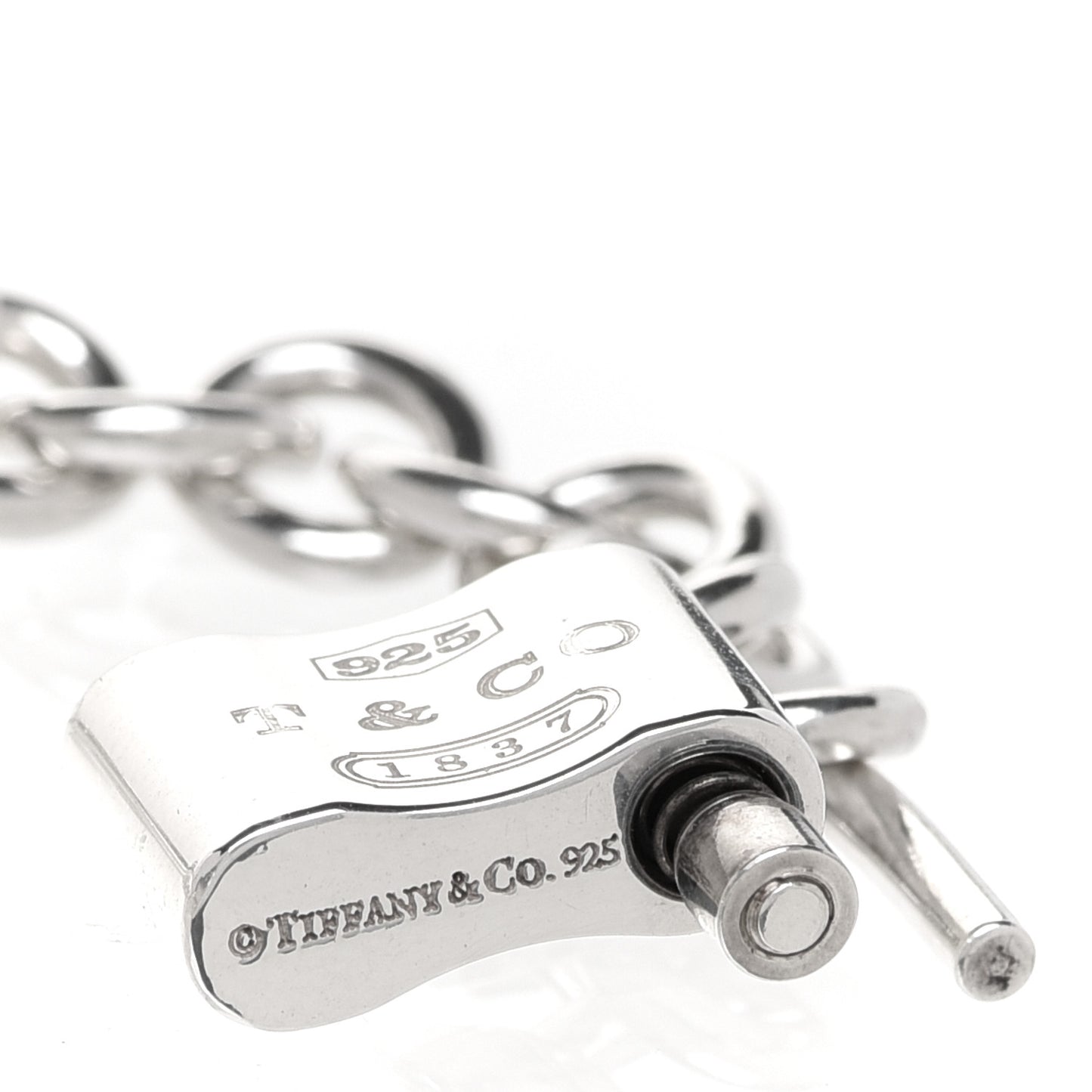 Sterling Silver 1837 Lock Charm Necklace